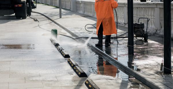 Parking Lot Pressure Washing in Barrington