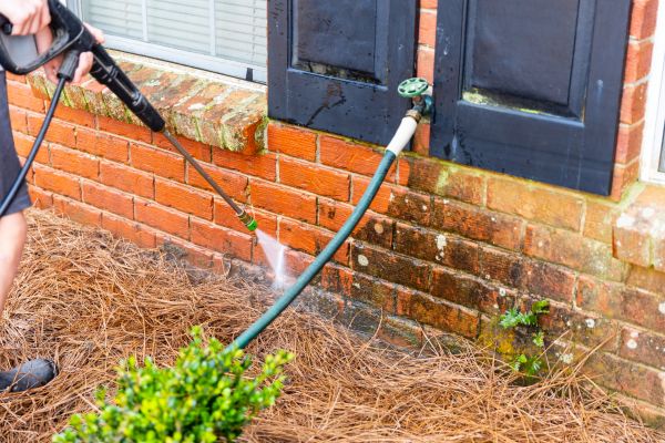 Brick Home Power Washing in Barrington