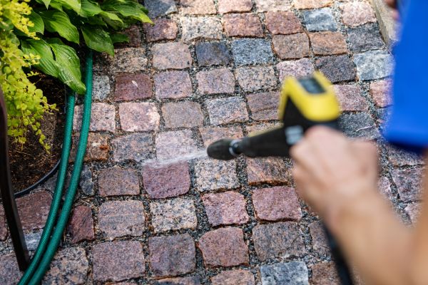 Paver Sidewalk Cleaning in Barrington