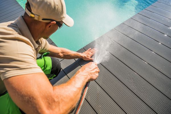 Pool Area Power Washing in Barrington
